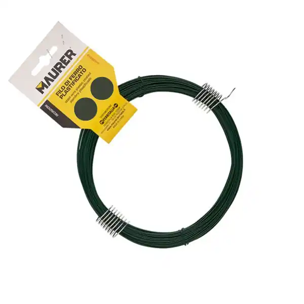 Filo di ferro plasticato verde ø 1,1 mm in rotolo 20m Flitsaanbieding