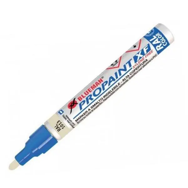 Exclusieve Aanbieding Pennarello ritocco serramenti MARKER PROPAINT XF r r r Marker professionale per ritoccare scheggiature, graffi e piccole ammaccature in tinte RAL r Perfetto su serramenti in alluminio, PVC e su tutte le superfici smaltate. r Smalto privo di Xilene. r Permanente e coprente, anche su superfici scure. r Asciuga rapidamente. r Resistente all’acqua e alla luce. r I PROPAINT XF RAL necessitano di ottima miscelazione prima di ogni utilizzo. r Sono specifici per piccoli ritocchi e non adatti alla scrittura. r r r
CARATTERISTICHE TECNICHE r r r Punta standard 4,5 mm (tratto da 1,5 a 3 mm) in fibra acrilica rientrante con valvola interna. r Corpo in alluminio. r 2 sfere metalliche interne per miscelare lo smalto. r Tappo con chiusura a click di sicurezza. r Tempo di perfetta conservazione 12 mesi r r r
CONFORMITA’ r r r Il prodotto è conforme al Regolamento (CE) 1272 /2008 (CLP - Classification, labelling and Packaging) e successive modifiche ed adeguamenti e al Regolamento (CE) 1907 /2006 (REACH - Registration, Eveluation, Authorisation and Restriction of Chemicals) e successive modifiche. r r
", "sku" "09720077", "brand" { "@type" "Thing", "name" "ULLMANN" }, "offers" { "@type" "Offer", "priceCurrency" "EUR", "price" "4.25", "itemCondition" "http //schema.org/NewCondition", "availability" "http //schema.org/InStock", "url" "https //www.toolshopitalia.it/shop/vernici-pennarelli-e-accessori/pennarello-ritocco-serramenti-bianco-crema-ral1013", "seller" { "@type" "Organization", "name" "ToolShop Italia - Ferramenta Online" } }
}