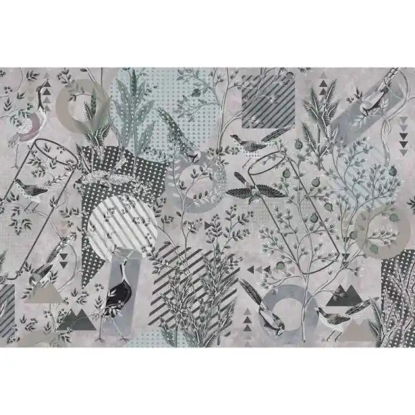 Direct Verzonden Carta da parati DD121852 Walls by Patel 3 birds playgroud 1