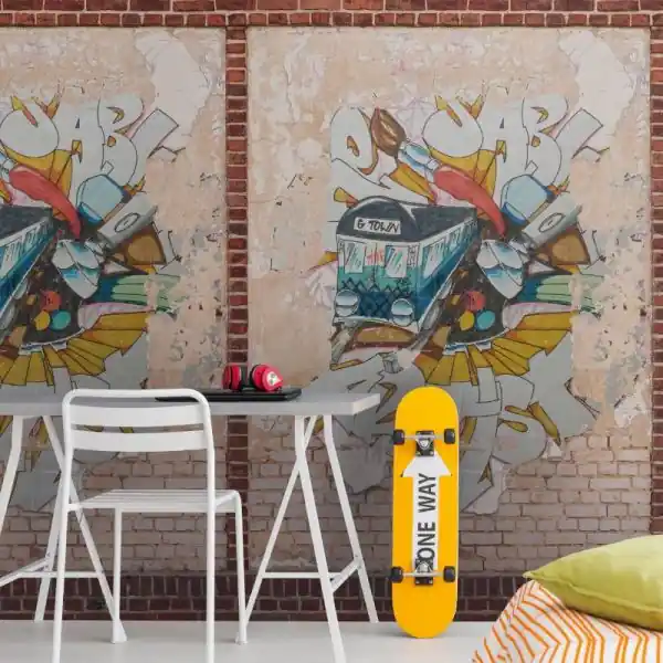 Flitsaanbieding Carta da parati 392401 Metropolitan Stories - The Wall 2 livingwalls