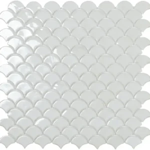 Betaalbaar Scatola a maglie in mosaico lucido bianco soul