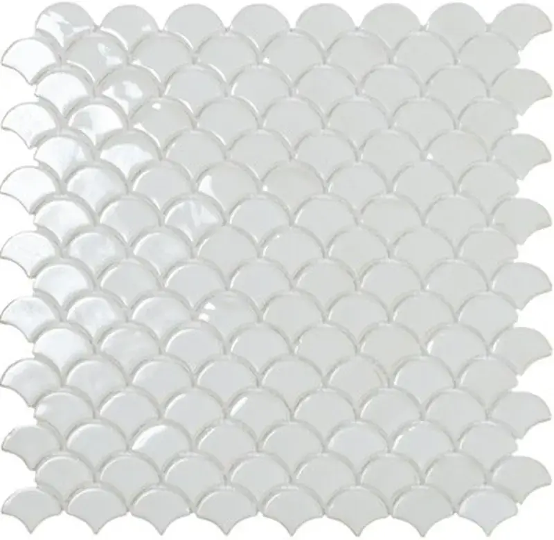 Betaalbaar Scatola a maglie in mosaico lucido bianco soul