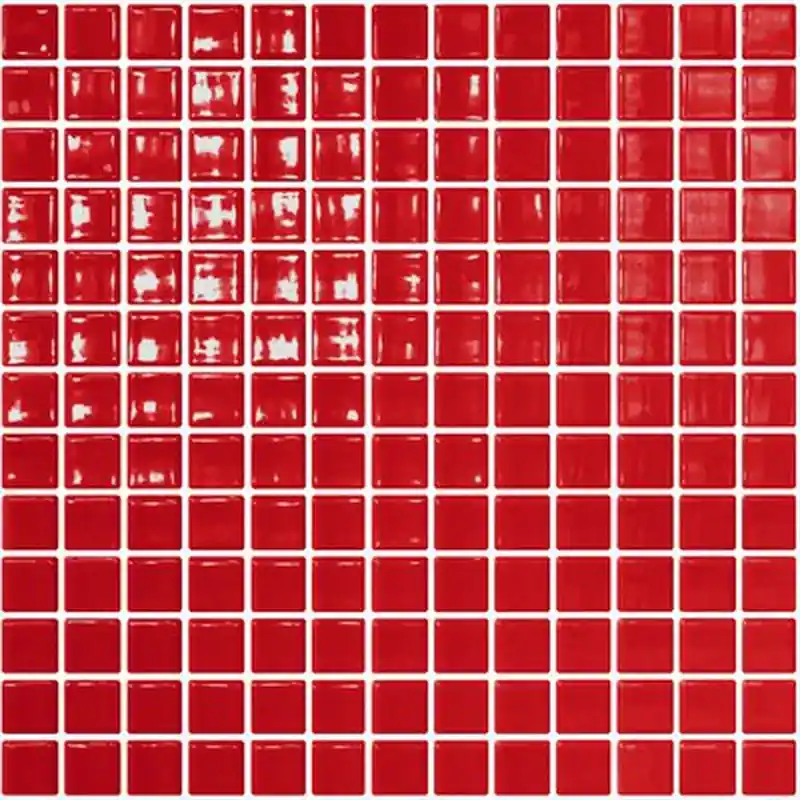 Piastrella liscia rossa 2,5x2,5 texture lucida Betaalbaar