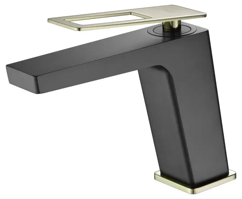 Rubinetto lavabo Svezia nero oro Imex Koop Vandaag