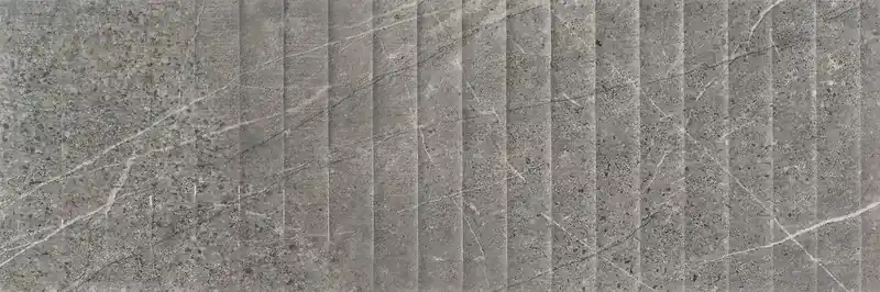 Actieprijs Scatola per piastrelle 40x120 1215 Rilievo grigio Plisse 1,44m2 3 pezzi di porcelanite