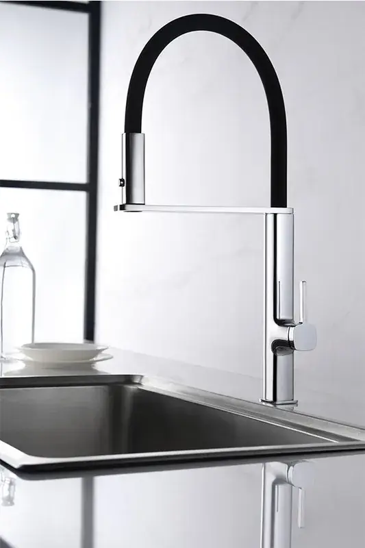 Populair Rubinetto da cucina Menorca cromato-nero Ref.GCE019 Imex