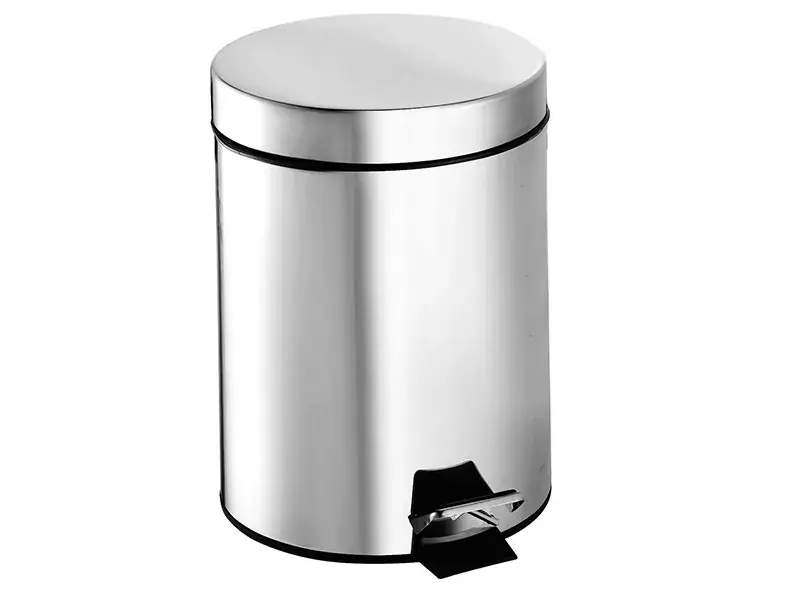 Cestino con pedale in acciaio inossidabile 304 cromato Ac-101 Nu Kopen