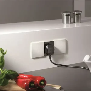 Duet plug 2 plug bianco lucido Hoge Kwaliteit