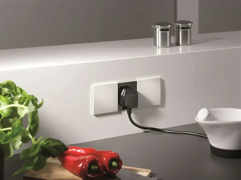 Duet plug 2 plug bianco lucido Hoge Kwaliteit