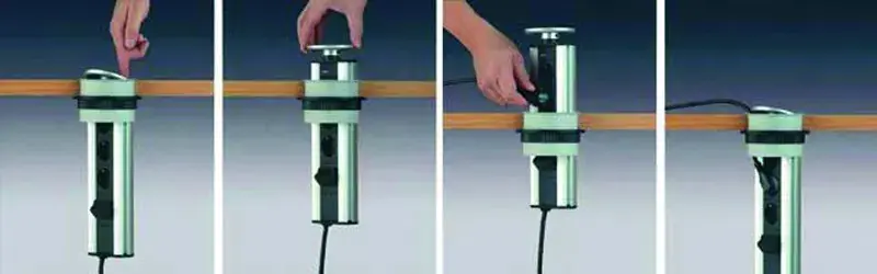 Spina + interruttore Evoline + 6 LED laccati bianchi Finale Uitverkoop