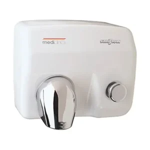 Aanbieding Asciugamani manuale Saniflow Steel E88 Smalto vetrificato bianco Mediclinics