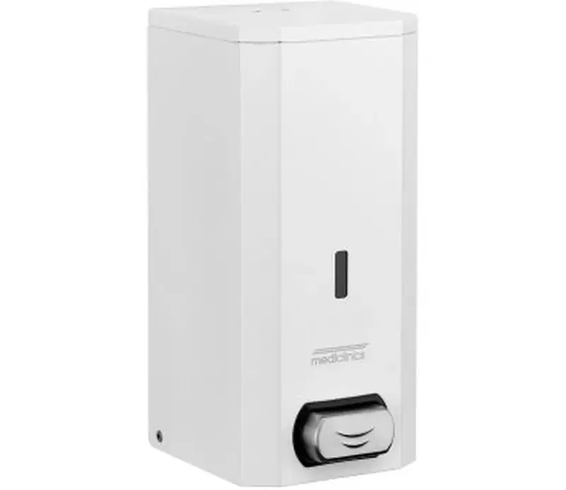 Distributore di sapone liquido a pulsante Acciaio inox AISI 304 Epossidico Bianco DJ0031 Mediclinics Meest Verkocht