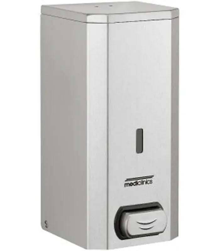 Hete Deal Distributore di sapone liquido a pulsante Acciaio inox AISI 304 Satinato DJ0031CS Mediclinics