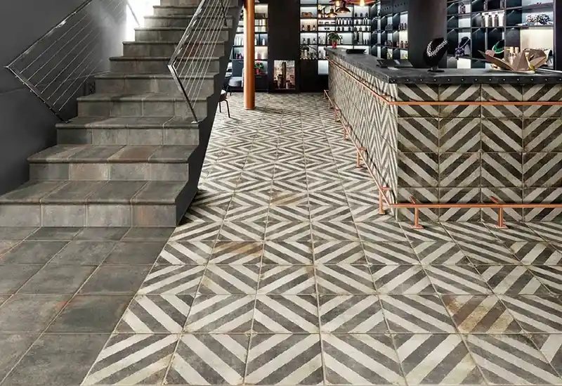 Porcelain Step Angle ADZ 33x33x4 D‘Anticato Notte Natucer Favoriet
