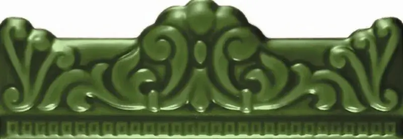 Speciale Aanbieding Modanatura barocca verde 5x20 Ribesalbes