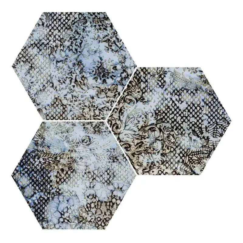 Weekendaanbieding Scatola Esagonale Rettificata Porcellana 25x29 Blu Inedita 17 Pezzi 0,93m2 Apavisa