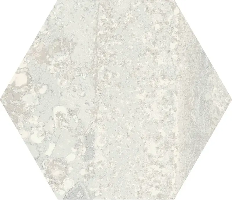 Beperkte Voorraad Apavisa Scatolina Esagonale Rettificata in Porcellana 25x29 Bianco Ruggine 17 Pezzi 0,93m2