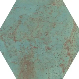 Uitverkoop Scatola Esagonale Rettificata Porcellana 25x29 Zinco Verde 17 Pezzi 0,93m2 Apavisa