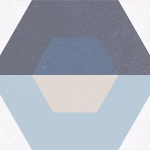 Scatola Porcellana Rettificata Esagonale 25x29 Cubo Blu 17 Pezzi 0,93m2 Apavisa Weekendaanbieding