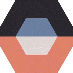 Scatola Porcellana Rettificata Esagonale 25x29 Cubo Rosso 17 Pezzi 0,93m2 Apavisa Gecertificeerd