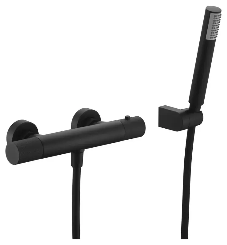 Laatste Versie Rubinetto doccia termostatico Line Nero opaco Imex