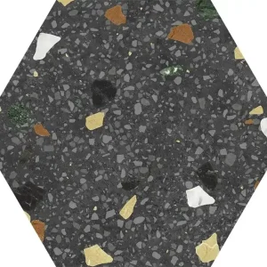Gres Porcellanato Esagonale Tritato Nero 23x27 0,75m2 Keros Koop Vandaag