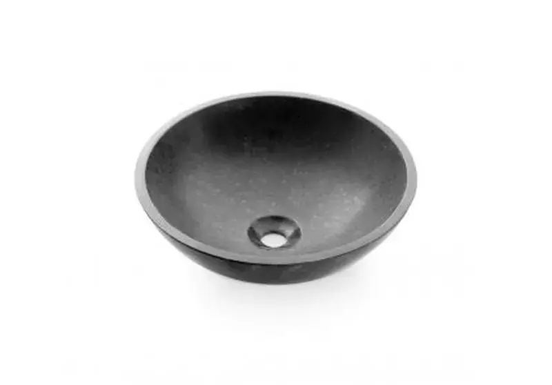 Betaalbaar Lavabo da appoggio Catania nero 405x120 mm The Bathco
