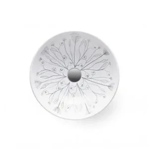 Lavabo in porcellana con decorazione floreale I 400x400x150 mm The Bathco Dagaanbieding