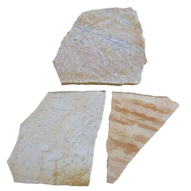 Lastra diamantata in quarzite gialla irregolare a pallet Favoriet