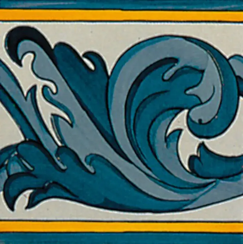 Laatste Versie Piastrella onda blu 20x20 cm Cerámica l´Antiga
