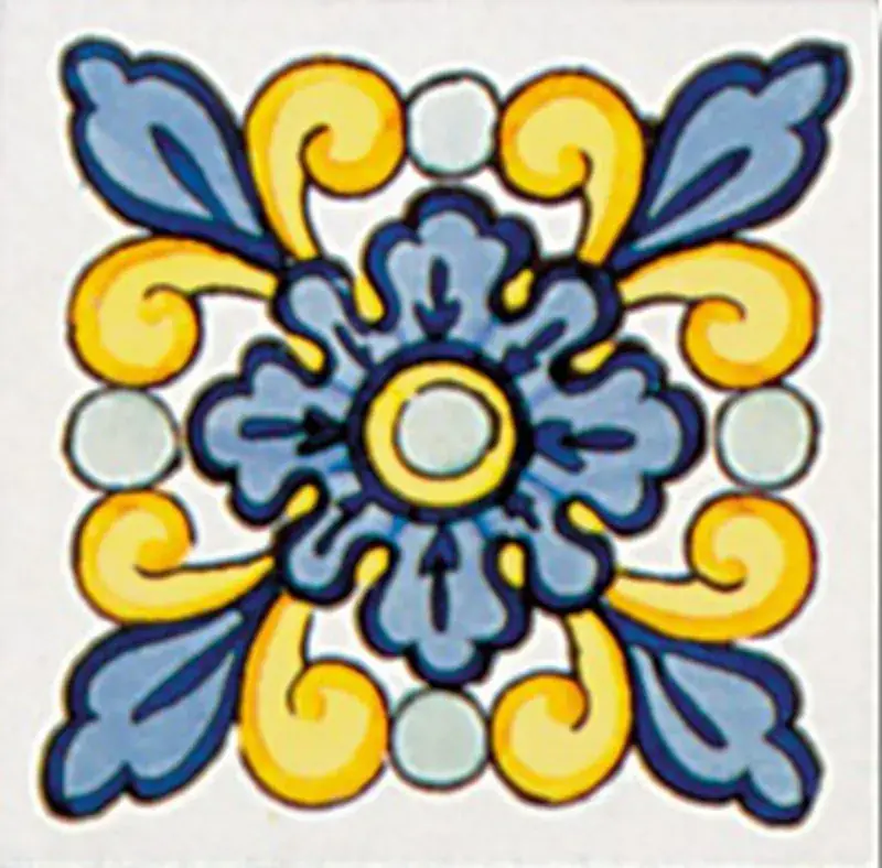 Gratis Retour Piastrella Onda 15x15 cm Ceramica l´Antiga