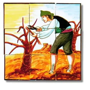 Rechtstreeks Van De Fabrikant Murale in ceramica Gennaio 39x39cm l´antiga