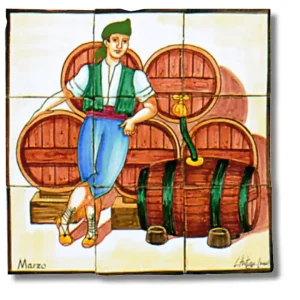 Weekendaanbieding Murale in ceramica marzo 39x39cm l´antiga