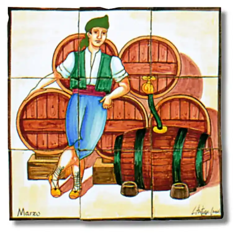 Weekendaanbieding Murale in ceramica marzo 39x39cm l´antiga