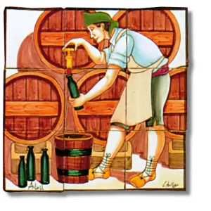 Murale in ceramica Aprile 39x39cm l´antiga Koop Vandaag
