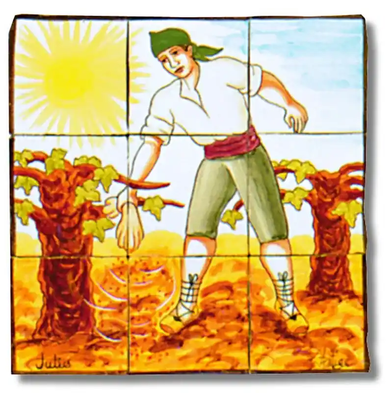 Koop Online Murale in ceramica Julio 39x39cm l´antiga