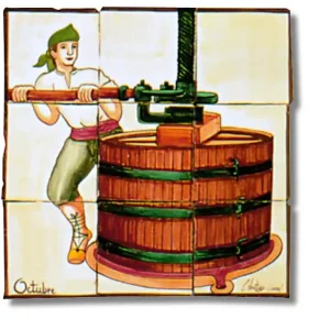 Murale in ceramica ottobre 39x39cm l´antiga Dagaanbieding