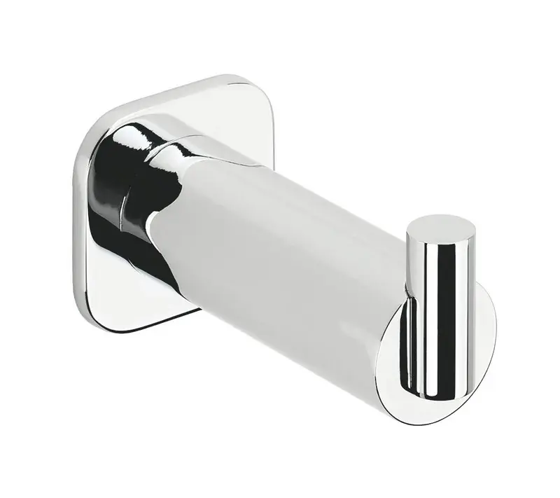 Gancio singolo base per bagno, cromato lucido, PyP Snelle Levering