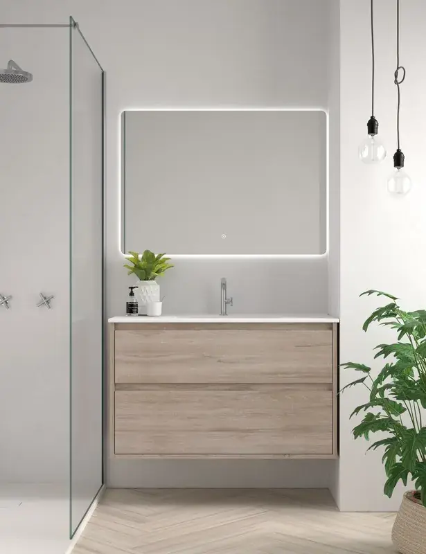 Weekendaanbieding Mobile da bagno in legno con lavabo Carmen n5 Avila Dos