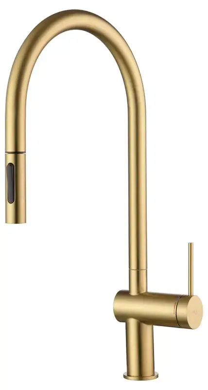 Berna rubinetto da cucina estraibile oro spazzolato Ref GCE026/OC Imex Laatste Kans
