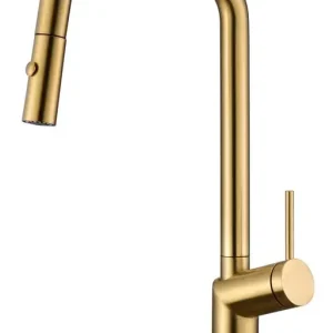 Shop Nu Miscelatore lavello Bonn oro spazzolato bocca estraibile Ref GCE024/OC Imex