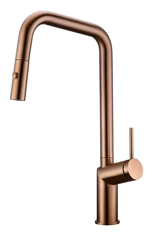 Nu Kopen Miscelatore lavello Bonn rose gold con bocca estraibile Ref GCE024/ORC Imex