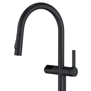 Snelle Levering Rubinetto lavabo Torino nero con bocca estraibile Ref. GCE021/NG Imex