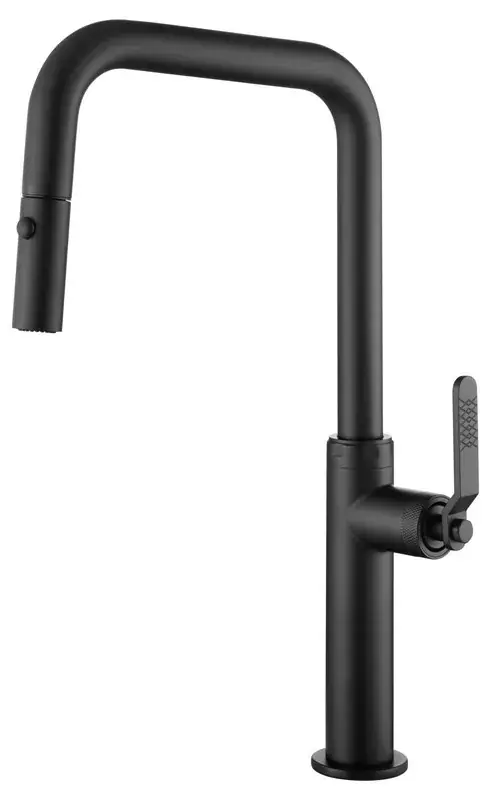 Miscelatore Niza nero con canna alta estraibile Ref. GCE027/NG Imex Dagaanbieding