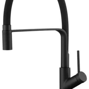 Fabrieksprijs Rubinetto lavabo nero Sena con bocca girevole flessibile Ref. GCE022/NG Imex