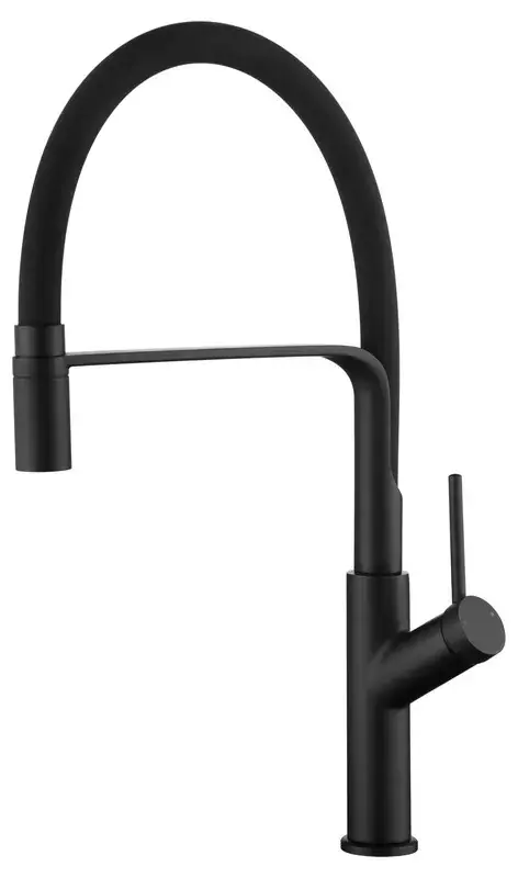 Fabrieksprijs Rubinetto lavabo nero Sena con bocca girevole flessibile Ref. GCE022/NG Imex