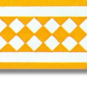 Bordo 10x20 cm Arlecchino giallo Ceramica Lantiga Alleen Vandaag