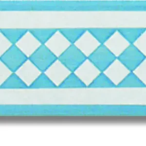 Bordo 10x20 cm Arlecchino azzurro Ceramica Lantiga Gratis Retour