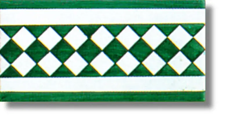 Must-Have Bordo 10x20 cm Verde Arlecchino Ceramica Lantiga