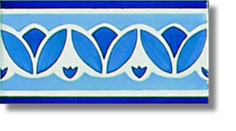Bordo 10x20 cm Tulipani Blu Ceramica Lantiga Alleen Vandaag
